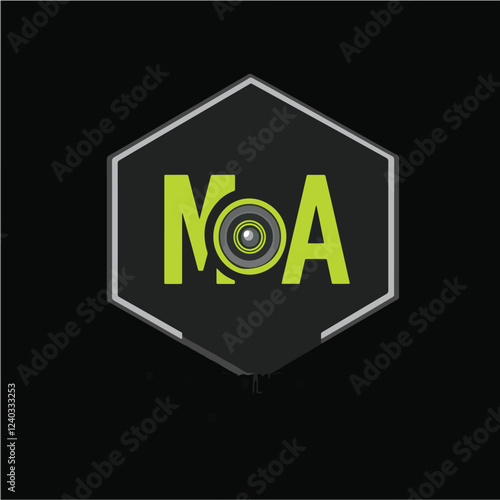 The logo on the website is for a company named "MOA." The logo is a black hexagon outline containing the letters "MOA" in green, with a speaker in place of the "O".