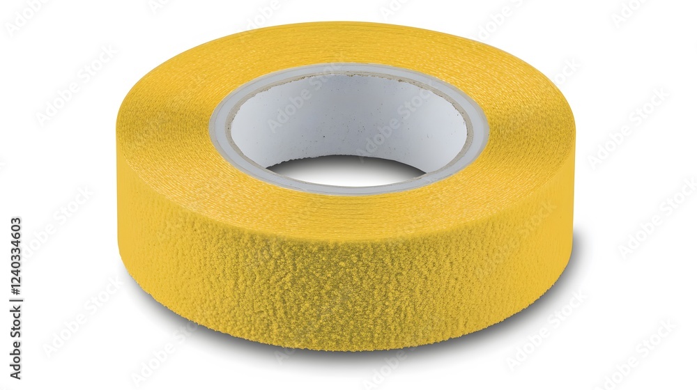 Close-up Yellow Anti-Slip Tape Roll Studio Shot Close-up Yellow Anti-Slip Tape Roll Studio Shot