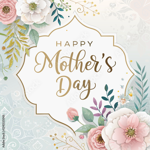 Happy mother day card design