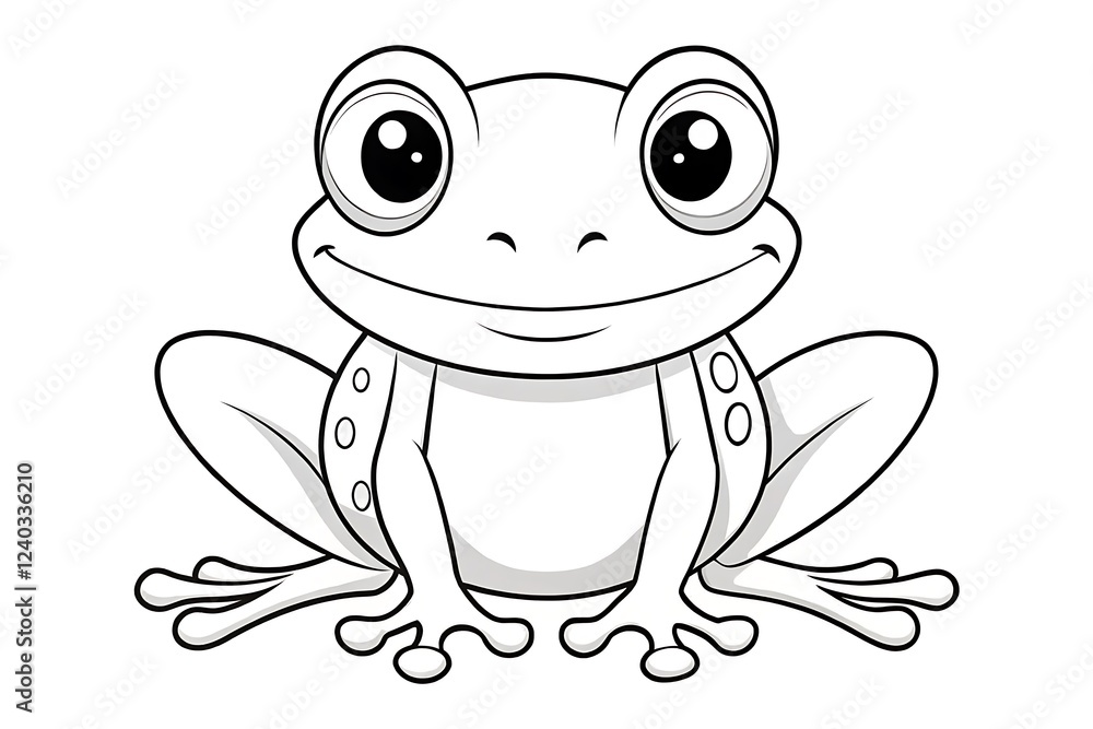 Frog is sitting on a white background Frog is sitting on a white background