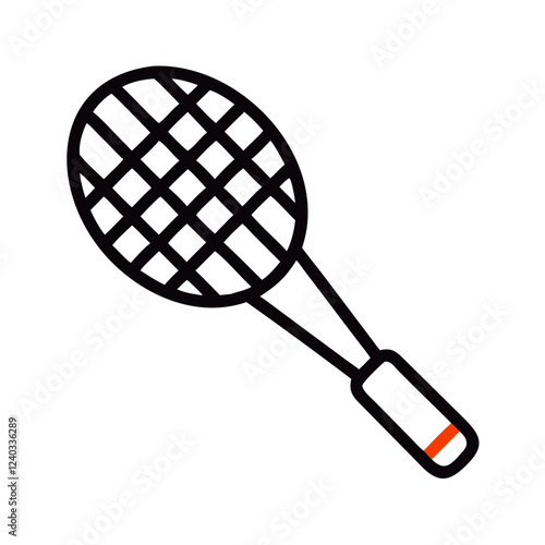badminton racket and shuttlecock isolated