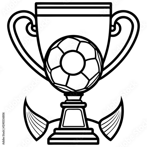 gold cup with soccer ball