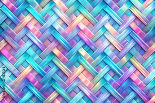Colorful woven pattern with blue, pink, and purple colors