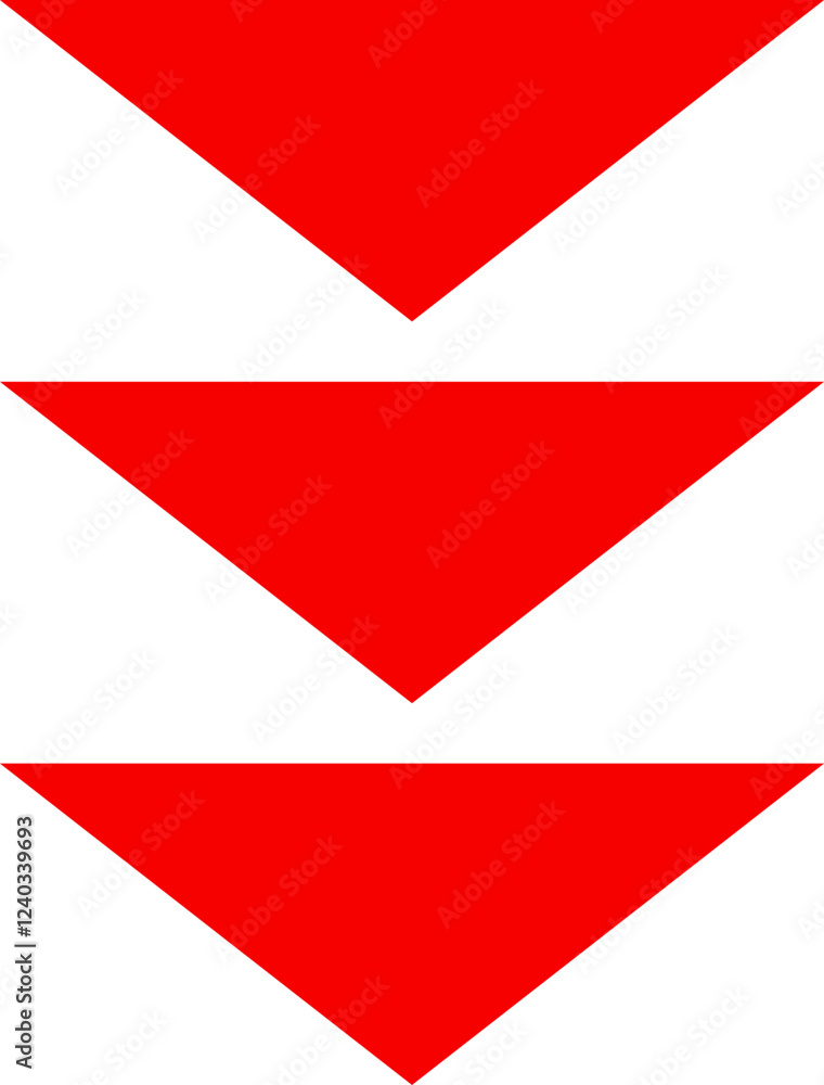 Icon red arrow direction down on a white background vector illustration. Icon red arrow direction down on a white background vector illustration.
