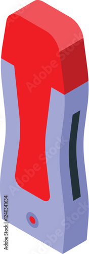Electric epilator removing body hair with isometric view