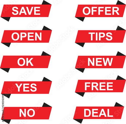 Mix  Ribbon Rectangle Shape For Information Knowledge Announcement Business Marketing Social Media Education