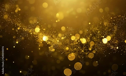 Gold Bokeh Glitter Background Particles Loop Video