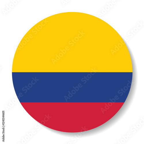 Colombia circle flag. Button flag icon. Standard color. Circle icon flag. 3d illustration. Computer illustration. Digital illustration. Vector illustration. Free Download Colombia circle flag. Button flag icon. Standard color. Circle icon flag. 3d illustration. Computer illustration. Digital illustration. Vector illustration. - GFXLoad