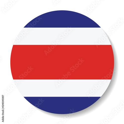 Free Download Costa Rica flag. Costa Rica circle flag. Button flag icon. Standard color. Circle icon flag. Computer illustration. Digital illustration. Vector illustration. - GFXLoad