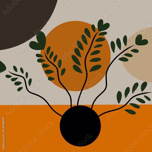 hand drawn flowers background 