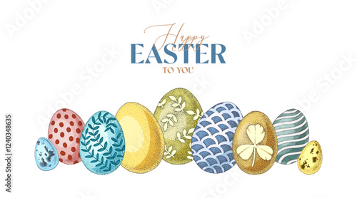 Ester banner with colorful eggs