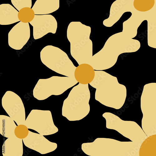 flowers and clouds background art