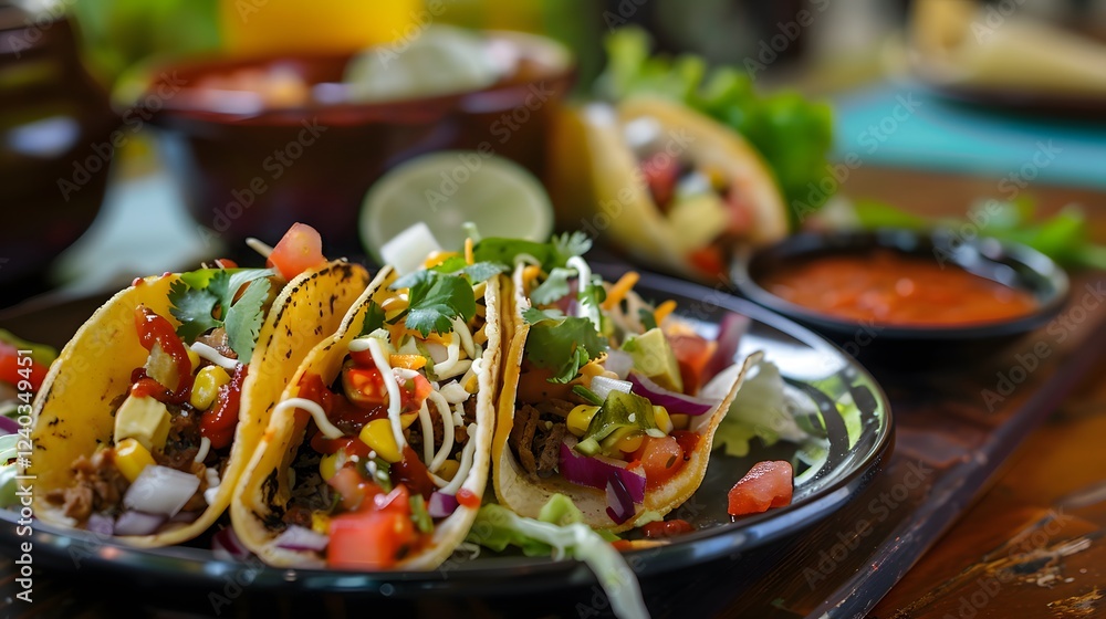 Delicious Mexican Tacos with All The Fixings Delicious Mexican Tacos with All The Fixings