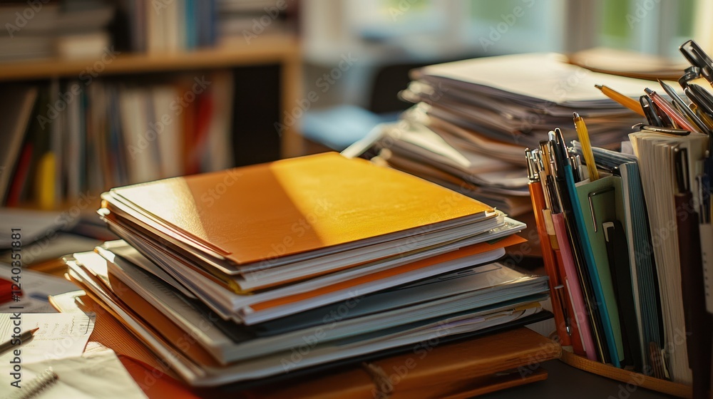 of a reference guide on a desk filled with study materials, showcasing academic resources. of a reference guide on a desk filled with study materials, showcasing academic resources.