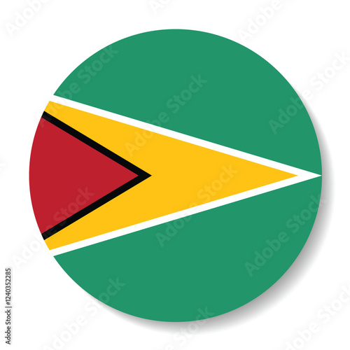 Free Download Flag of Guyana. Guyana circle flag. Flag icon. Standard color. Round flag. Computer illustration. Digital illustration. Vector illustration. - GFXLoad
