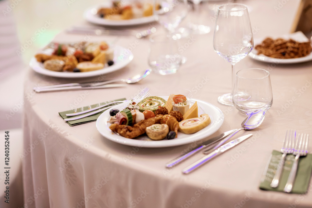 Festive table setting Festive table setting