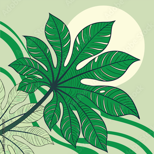 green leaves background