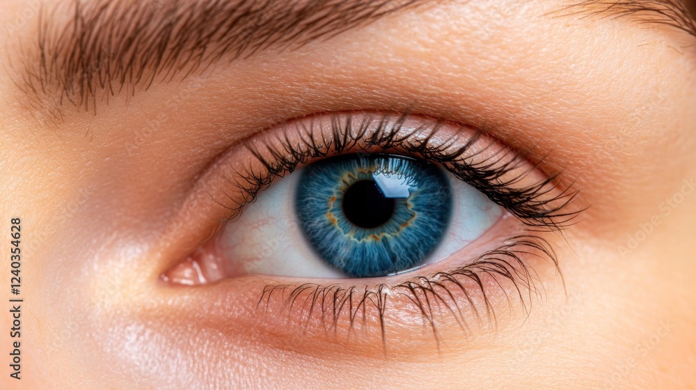 Stunning Close-Up of a Captivating Blue Eye Stunning Close-Up of a Captivating Blue Eye