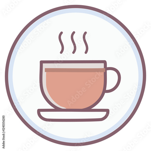 Coffee cup icon. Vector illustration in a flat style.