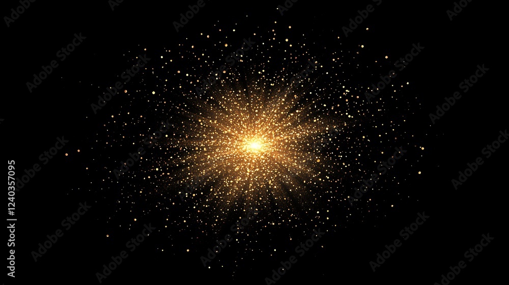 Golden light burst, dark background Golden light burst, dark background