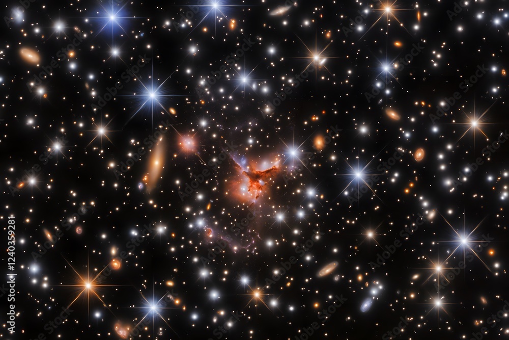 Fototapeta premium Stunning Cosmic Nebula Deep Space Starfield Galaxy Cluster