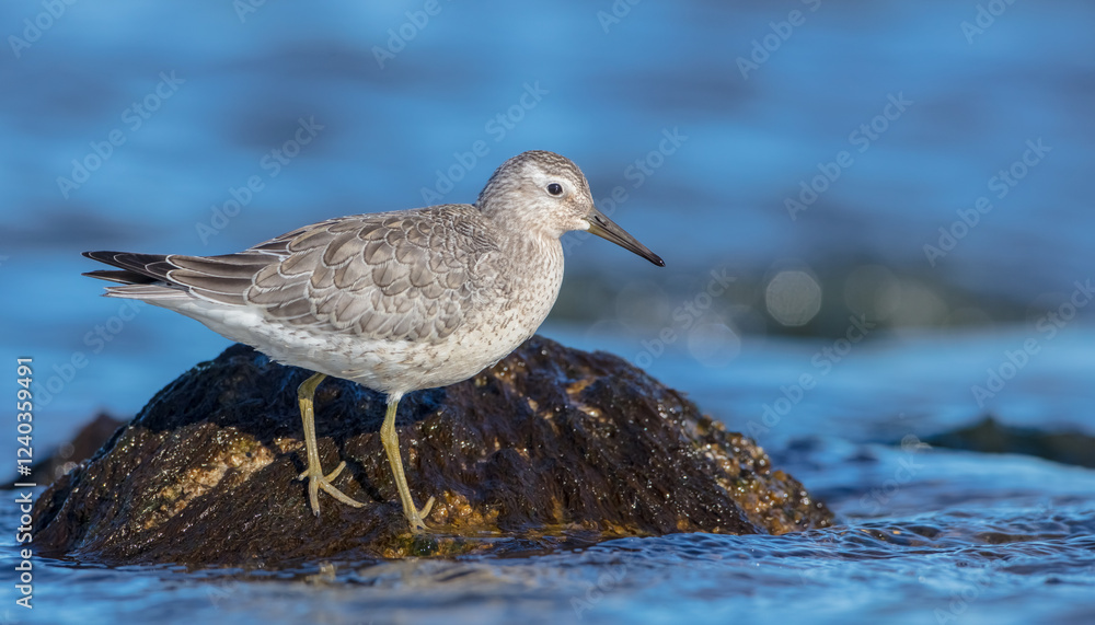 Red Knot - on the autumn migration way at a seashore Red Knot - on the autumn migration way at a seashore
