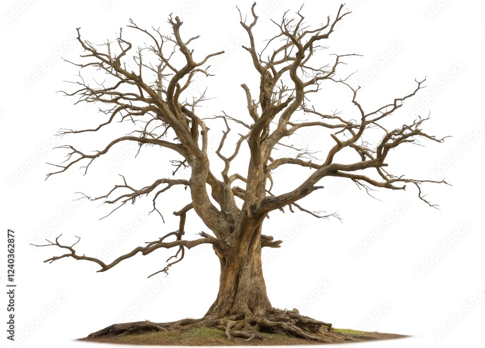 Old Spooky Tree isolated on white Background Old Spooky Tree isolated on white Background