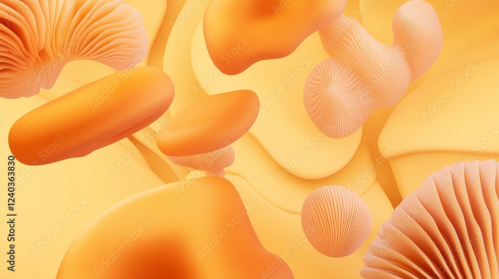 Abstract 3D Forms in Soft Pastel Hues: A Modern Visual Art Design Abstract 3D Forms in Soft Pastel Hues: A Modern Visual Art Design