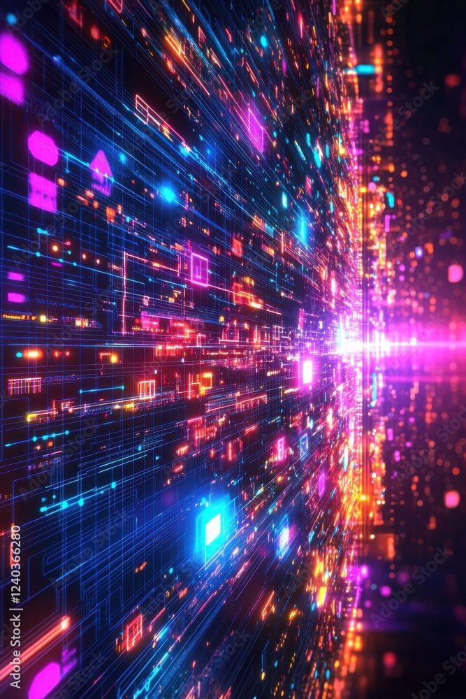 Dynamic digital flow abstract visualization technology futuristic close-up energy and innovation Dynamic digital flow abstract visualization technology futuristic close-up energy and innovation