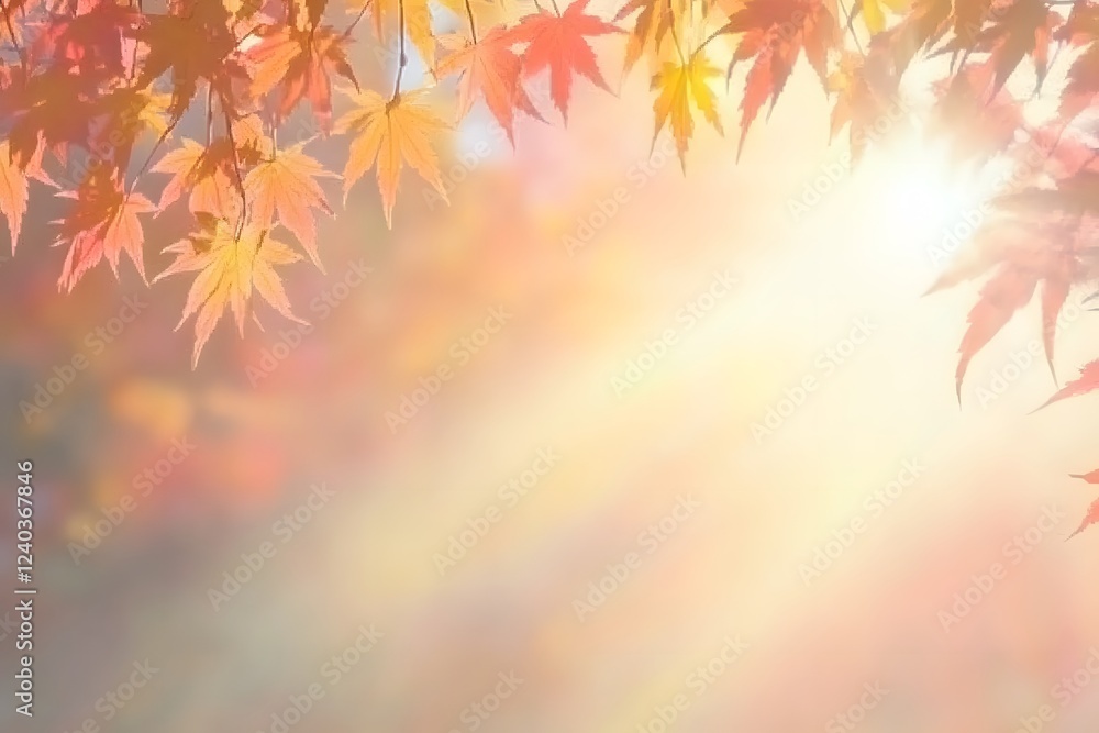 Autumn Maple Leaves Background Soft Light Autumn Maple Leaves Background Soft Light