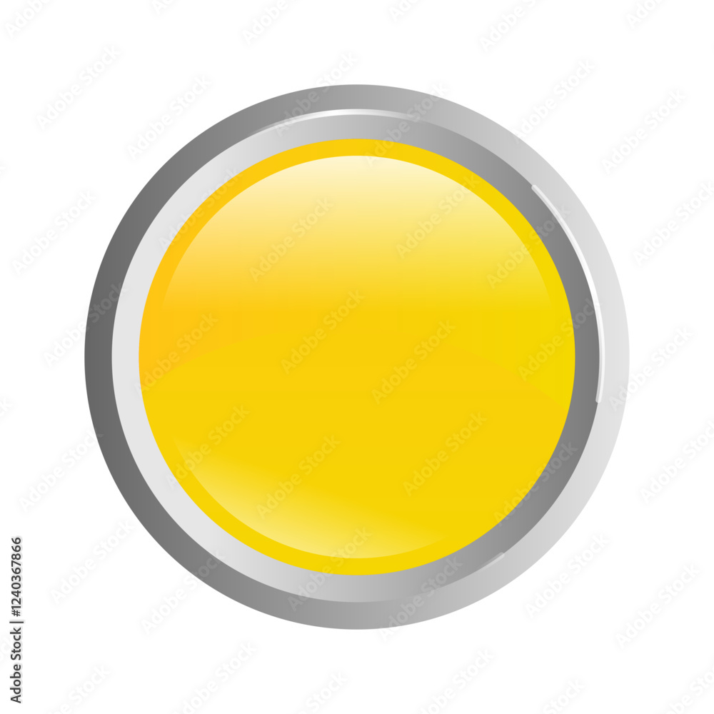 yellow glossy push button yellow glossy push button