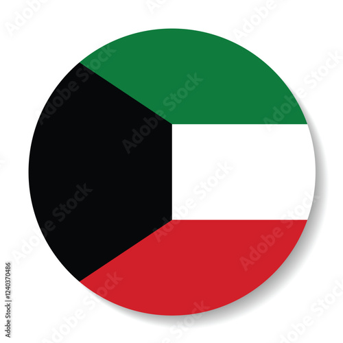 Kuwait circle flag logo icon computer vector illustration design Free Download Kuwait circle flag logo icon computer vector illustration design - GFXLoad