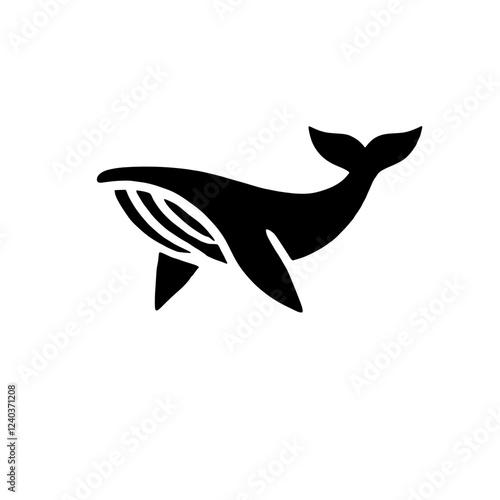 Silhouette of a Whale: A striking silhouette of a whale against a clean, minimalist backdrop, capturing the majestic beauty and power of these ocean giants.