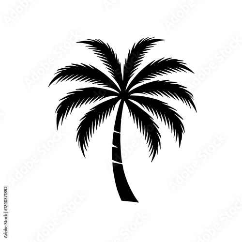 Palm Tree Silhouette: A simple yet elegant silhouette of a palm tree, evocative of tropical getaways and summer vibes.  Perfect for adding a touch of paradise to any design.