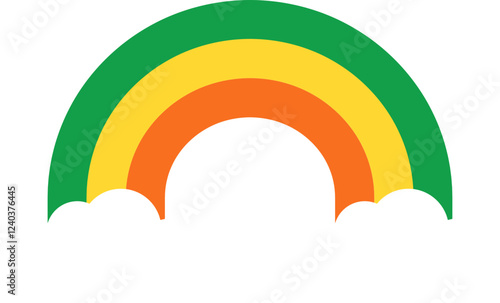 St. Patrick's day rainbow.
Cute Saint Patricks day clipart. 
St.Patrick's Day element Isolated. 
Transparent background.