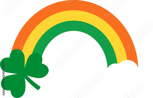 St. Patrick's day rainbow.
Cute Saint Patricks day clipart. 
St.Patrick's Day element Isolated. 
Transparent background.