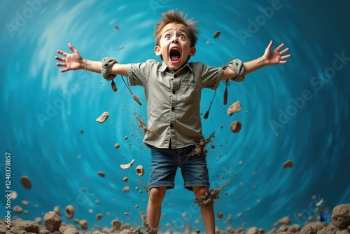 Wallpaper Mural Highly sensitive person Reparenting Adhd music Myinstants supplement Squarespace designer Donefirst Inflow Dezgo woowoo Excited young boy with open arms wearing khaki shirt and denim shorts jumping o Torontodigital.ca