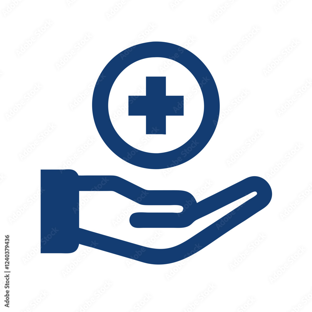 Healthcare Support Vector Icon. Medical Aid Illustration Healthcare Support Vector Icon. Medical Aid Illustration