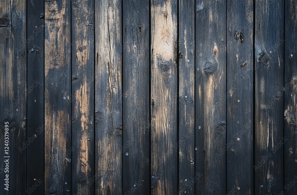 Fototapeta premium Weathered dark wood planks background texture
