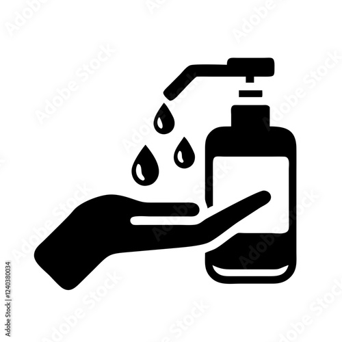 Hand Sanitizer Dispenser Hygiene Vector Icon


