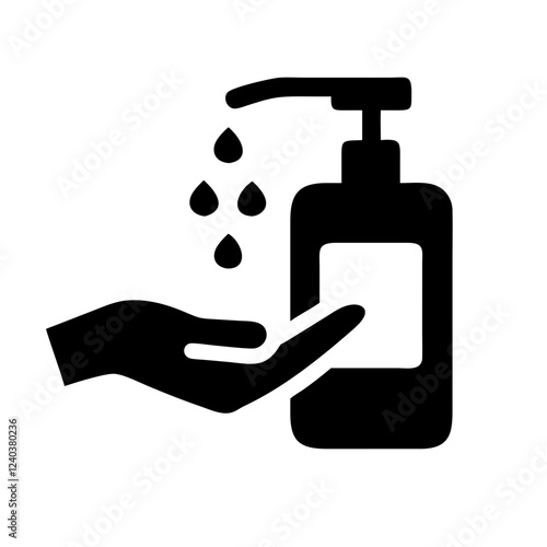 Hand Sanitizer Dispenser Hygiene Vector Icon

