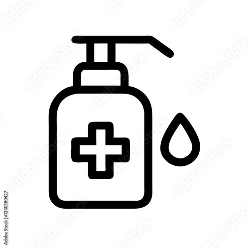 Hand Sanitizer Dispenser Hygiene Vector Icon

