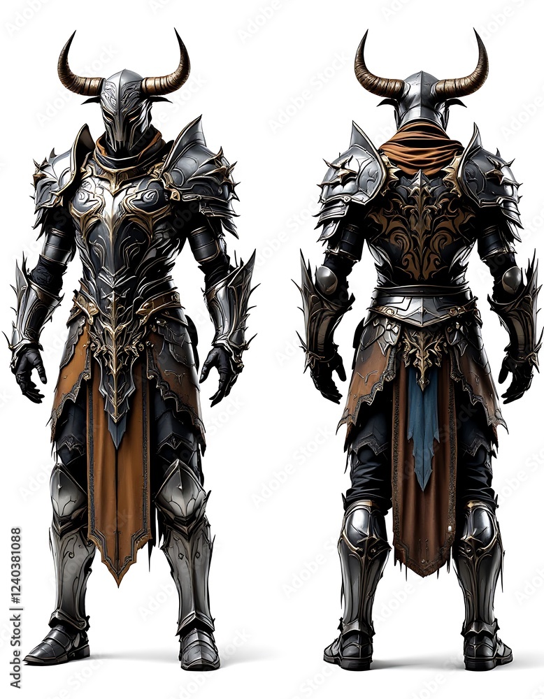 Detailed 3d Model of Dark Fantasy Knight Armor Detailed 3d Model of Dark Fantasy Knight Armor