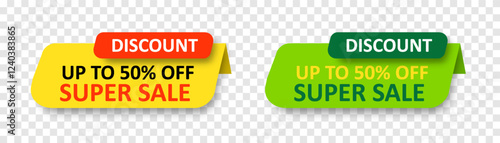 Vector sales label collection. Special offer, discount offer, best price, for promotion media design. Vector illustration isolated on png background