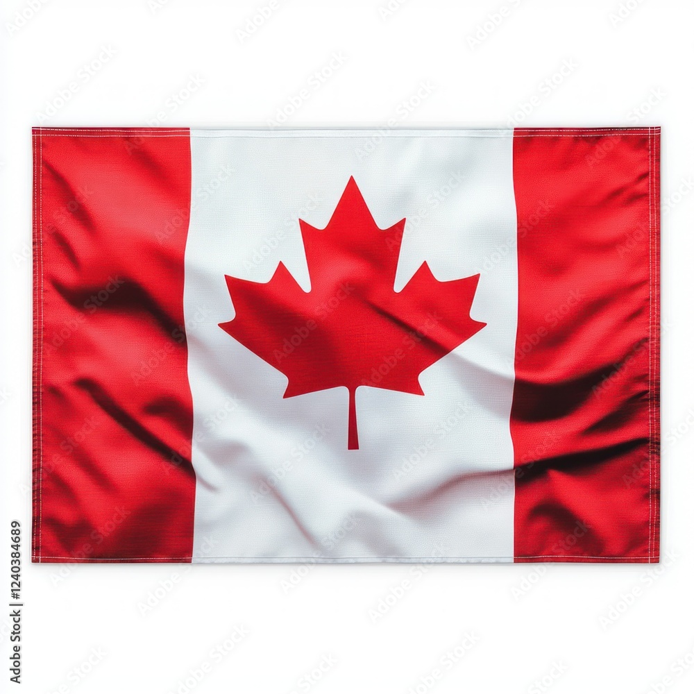 Canadian Flag Red White Maple Leaf icon isolated on transparent backgcaund Canadian Flag Red White Maple Leaf icon isolated on transparent backgcaund