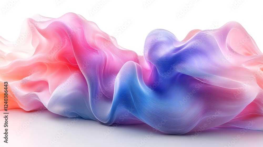 Obraz premium Abstract Flowing Gradient Colors. Generative AI
