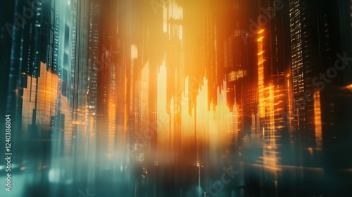 Cyberpunk Cityscape: Neon Lights and Digital Reflections