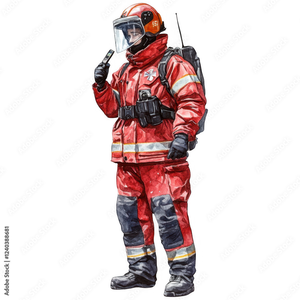Paramedic Clipart Vector Illustration - Emergency Medical Services Design Paramedic Clipart Vector Illustration - Emergency Medical Services Design