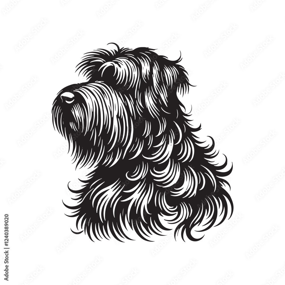 Briard Dog Silhouette - Minimalist Dog Design - Briard Dog Vector - Illustration of Briard Dog. Briard Dog Silhouette - Minimalist Dog Design - Briard Dog Vector - Illustration of Briard Dog.