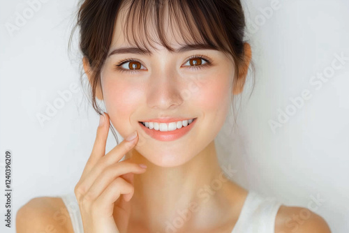 笑顔の女性